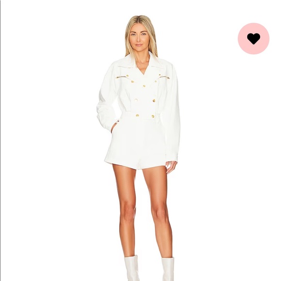 Lovers + Friends Pants - Lovers and Friends Frankie Romper in Bone White